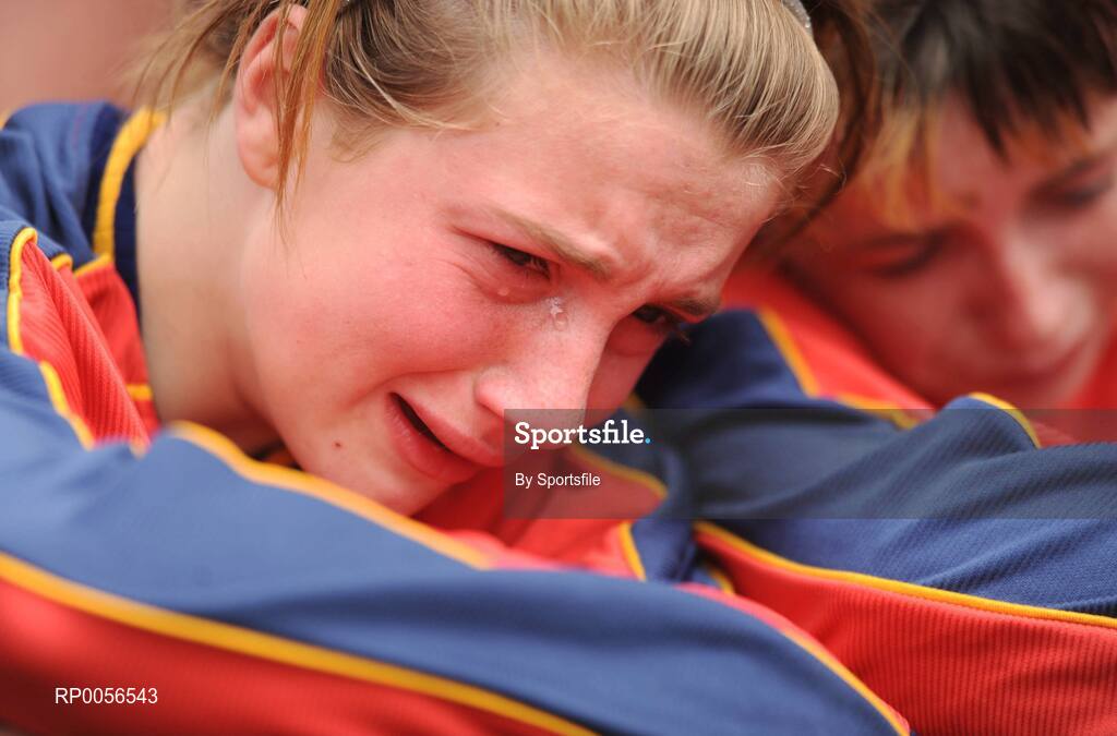 17 August 2008; The HSE Community Games National Finals kicked off in style this weekend as the Games celebrate 40 years of fun and achievement. Pictured at the HSE Community Games National Finals in Mosney is a devastated Maria Carr, Donegal, after losing to Tipperary in the Girls Under 15 Soccer Final. This years finals, which will take place from 16th - 17th August and 23rd - 24th August, will see an estimated 6,500 young people aged between six and 16 years participate in a diverse range of activities such as athletics, football, basketball, art, model making and dancing. Photo by Sportsfile