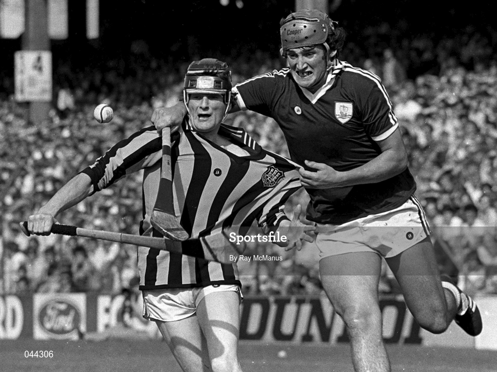 8 August 1982; Richie Power of Kilkenny in action against Conor Hayes of Galway during the All-Ireland Hurling semi-final match between Kilkenny and Galway at Croke Park, Dublin. Photo by Ray McManus/Sportsfile