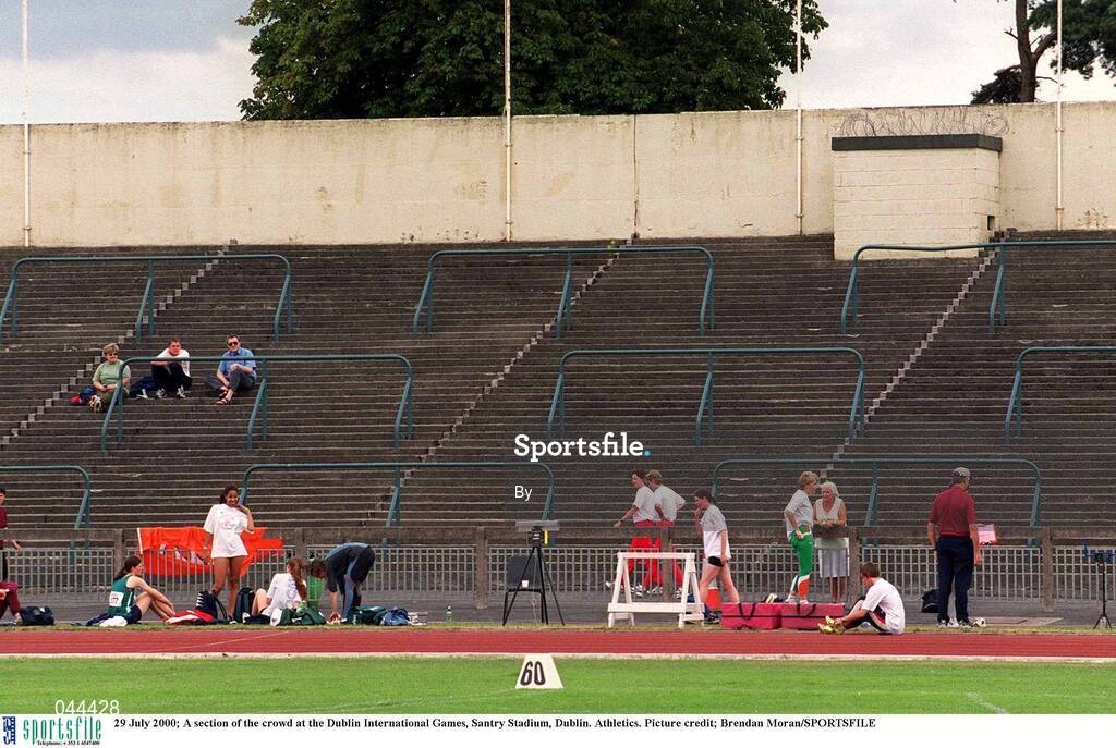 29 July 2000; A section of the crowd at the Dublin International Games, Santry Stadium, Dublin. Athletics. Picture credit; Brendan Moran/SPORTSFILE