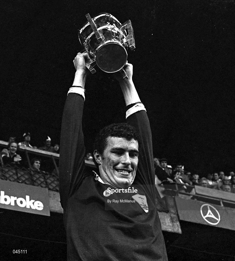 7 September 1980; Galway captain Joe Connolly lifts the Liam MacCarthy Cup after victory over Limerick. All Ireland Hurling Final, Galway v Limerick, Croke Park, Dublin. Photo by Ray McManus/Sportsfile