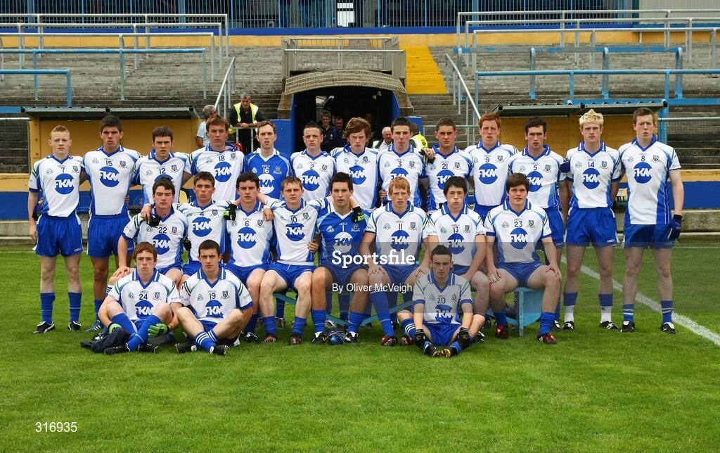 9 August 2008; The Monaghan squad. ESB GAA Football All-Ireland Minor Championship Quarter-Final, Mayo v Monaghan, Pearse Park, Longford. Picture credit: Oliver McVeigh / SPORTSFILE