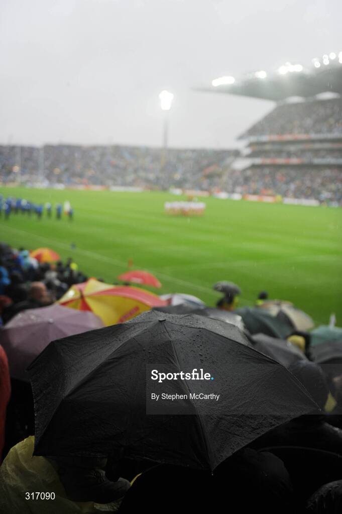 16 August 2008; A general view of Croke Park during Amhran na bhFiann. GAA Football All-Ireland Senior C'ship Quarter-Final, Dublin v Tyrone, Croke Park, Dublin. Picture credit: Stephen McCarthy / SPORTSFILE