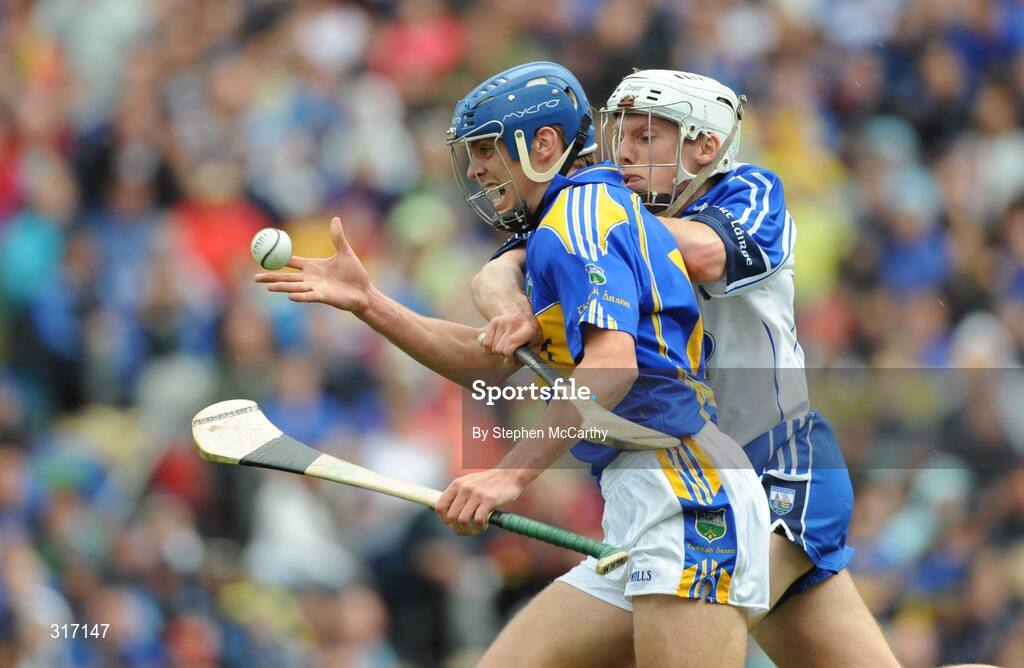 17 August 2008; Hugh Maloney, Tipperary, in action against Stephen Molumphy, Waterford. GAA Hurling All-Ireland Senior Championship Semi-Final, Tipperary v Waterford, Croke Park, Dublin. Picture credit: Stephen McCarthy / SPORTSFILE