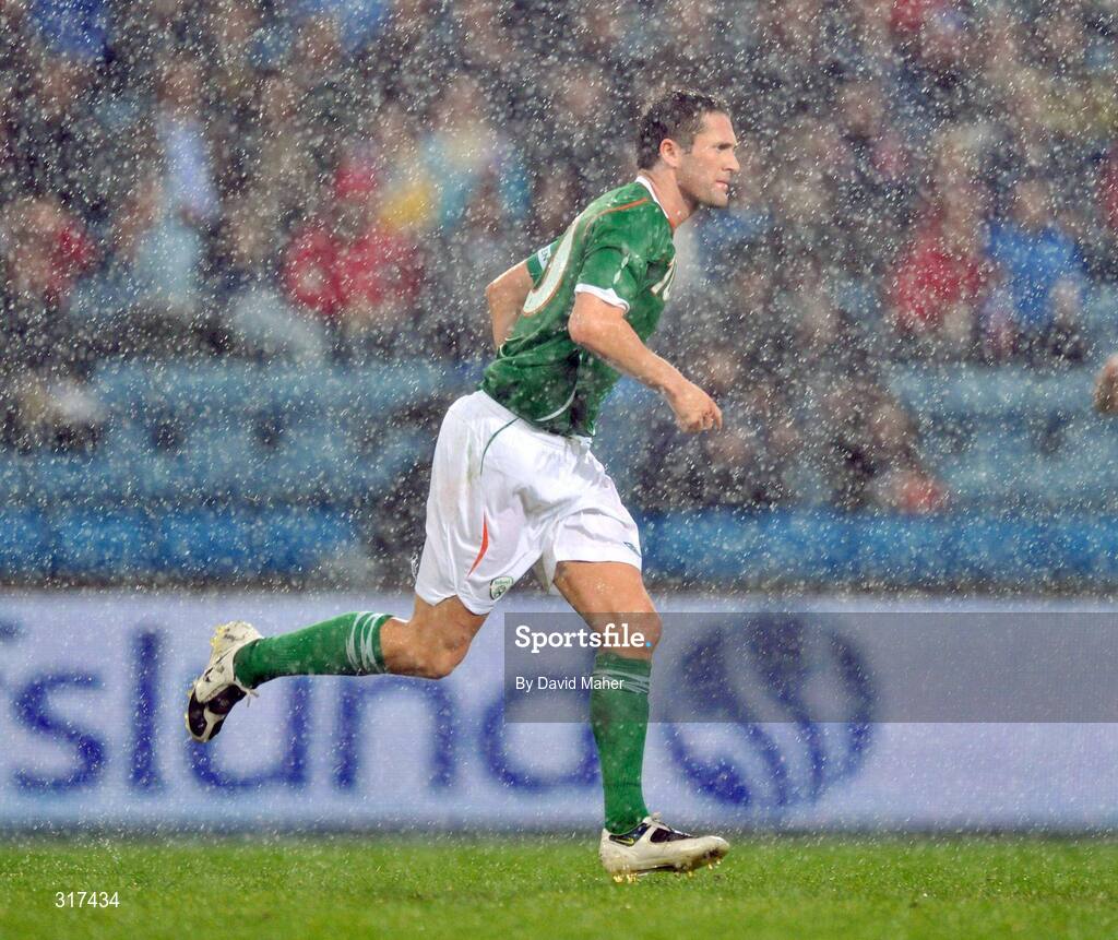 20 August 2008; Republic of Ireland's Robbie Keane turns to celebrate after scoring his side's first goal. International Friendly, Norway v Republic of Ireland, Ullevall Stadium, Oslo, Norway. Picture credit: David Maher / SPORTSFILE