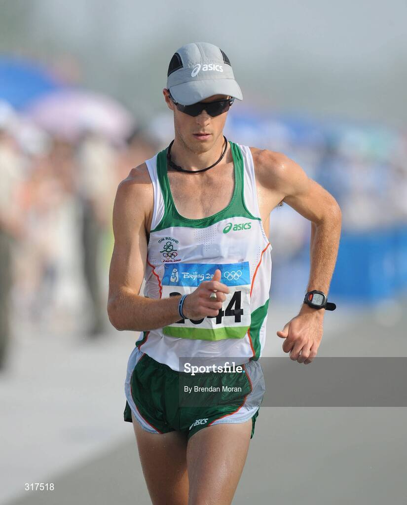 22 August 2008; Colin Griffin, 2044, Ireland, in action during the Men's 50km Walk Final, where he failed to finish after being disqualified. Beijing 2008 - Games of the XXIX Olympiad, National Stadium, Olympic Green, Beijing, China. Picture credit: Brendan Moran / SPORTSFILE