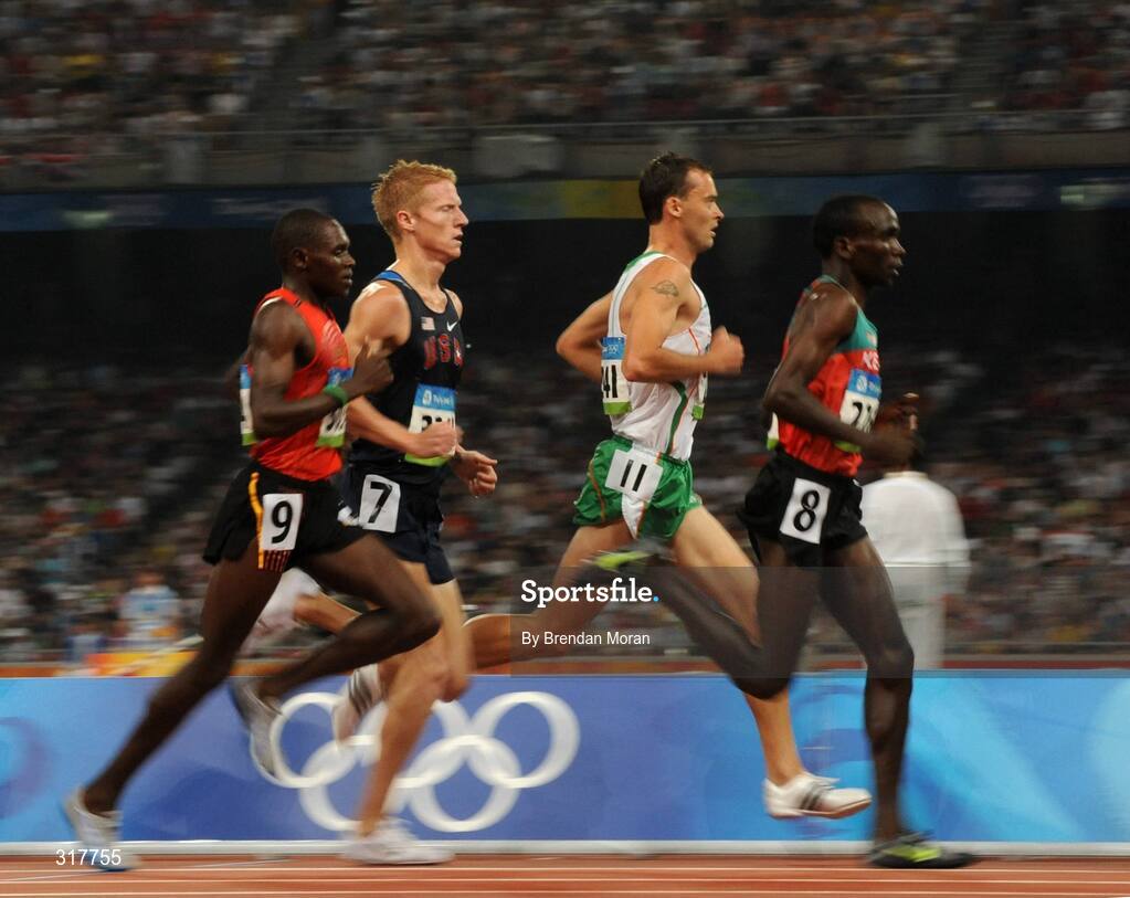 23 August 2008; Alistair Cragg,11, Ireland, in action during the Men's 5000m Final, which he failed to finish. Beijing 2008 - Games of the XXIX Olympiad, National Stadium, Olympic Green, Beijing, China. Picture credit: Brendan Moran / SPORTSFILE