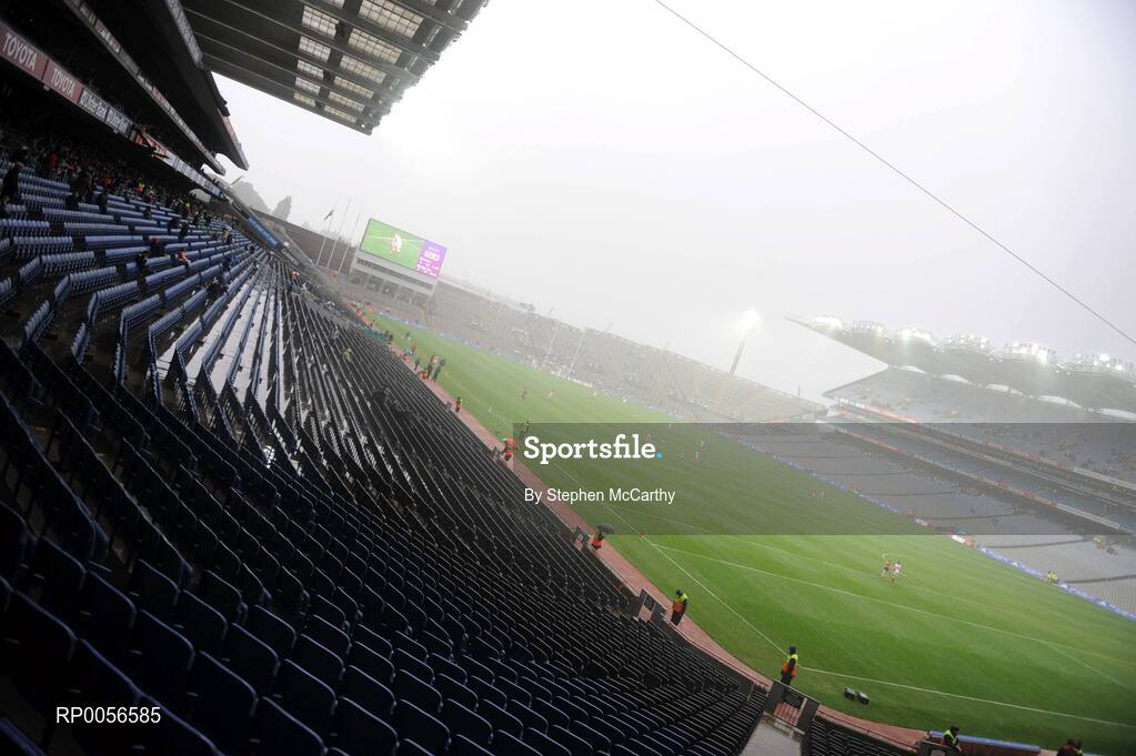 16 August 2008; A general view of Croke Park during heavy rain. TG4 All-Ireland Ladies Senior Football Championship Quarter-Final, Mayo v Kerry, Croke Park, Dublin. Picture credit: Stephen McCarthy / SPORTSFILE
