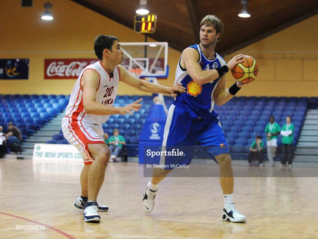 21 August 2008; Jon Arnor Stefansson, Iceland, in action against Pawe Malesa, Poland. Emerald Hoops Day 1, Poland v Iceland, National Basketball Arena, Tallaght, Dublin. Picture credit: Stephen McCarthy / SPORTSFILE