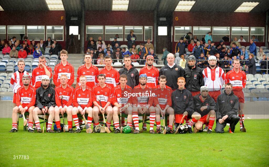 23 August 2008; The Derry squad. Bord Gais GAA Hurling U21 All-Ireland Championship Semi-Final - Tipperary v Derry, Cusack Park, Mullingar. Picture credit: Matt Browne / SPORTSFILE