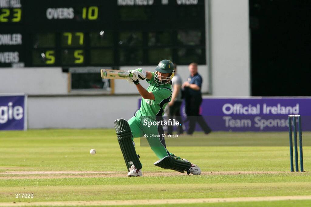 24 August 2008; Andre Botha, Ireland, hits a boundry. One Day International, Ireland v Kenya, Stormont, Belfast. Picture credit: Oliver McVeigh / SPORTSFILE