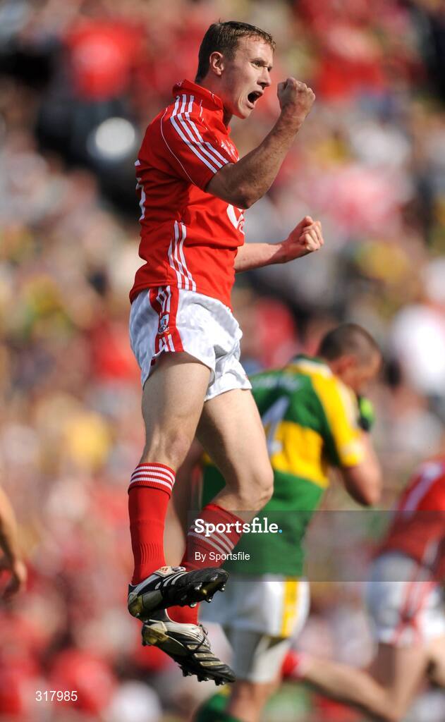 24 August 2008; John Hayes, Cork, celebrates after scoring his penalty to end the match in a draw. GAA Football All-Ireland Senior Championship Semi-Final, Kerry v Cork, Croke Park, Dublin. Photo by Sportsfile