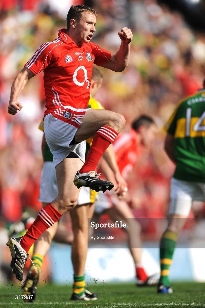 24 August 2008; John Hayes, Cork, celebrates after scoring his penalty to end the match in a draw. GAA Football All-Ireland Senior Championship Semi-Final, Kerry v Cork, Croke Park, Dublin. Photo by Sportsfile