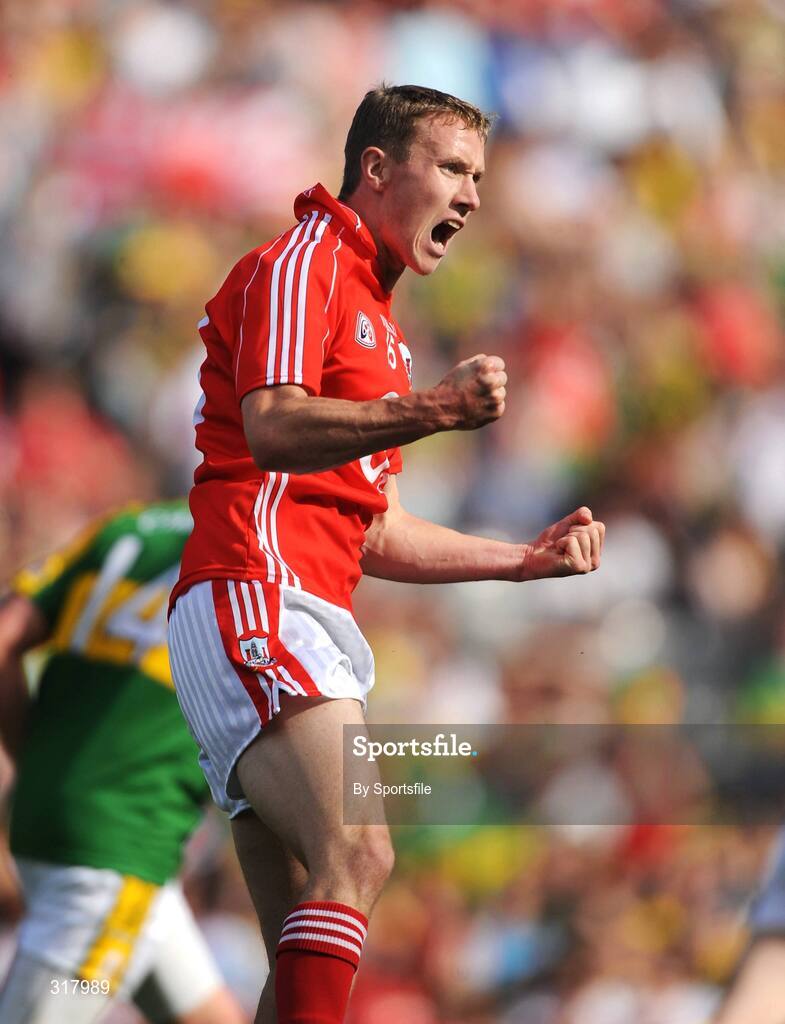 24 August 2008; John Hayes, Cork, celebrates after scoring his penalty to end the match in a draw. GAA Football All-Ireland Senior Championship Semi-Final, Kerry v Cork, Croke Park, Dublin. Photo by Sportsfile