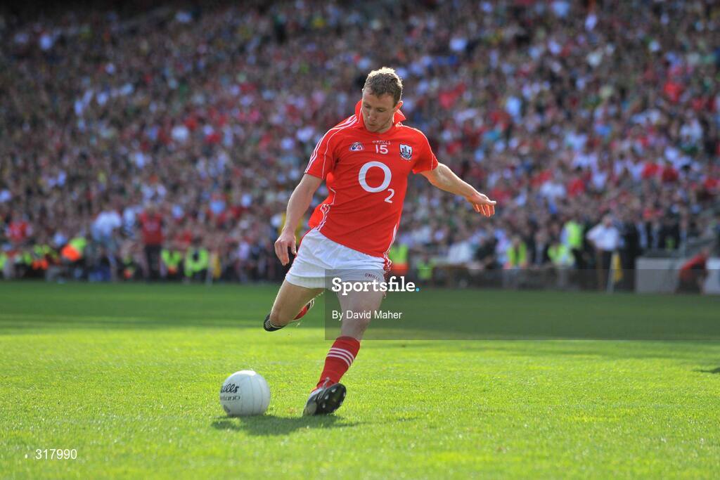 24 August 2008; John Hayes, Cork scores his side's equalizing goal from a penalty in injury time. GAA Football All-Ireland Senior Championship Semi-Final, Kerry v Cork, Croke Park, Dublin. Picture credit: David Maher / SPORTSFILE
