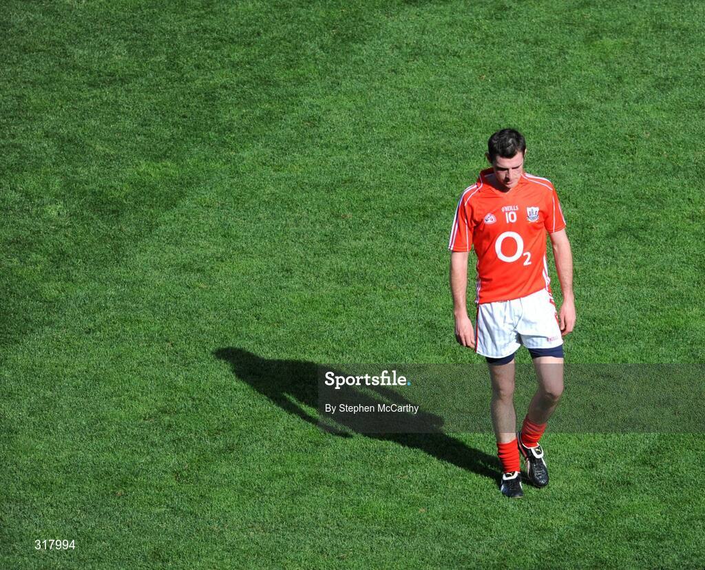 24 August 2008; Donncha O'Connor, Cork, leaves the field after being sent off. GAA Football All-Ireland Senior Championship Semi-Final, Kerry v Cork, Croke Park, Dublin. Picture credit: Stephen McCarthy / SPORTSFILE