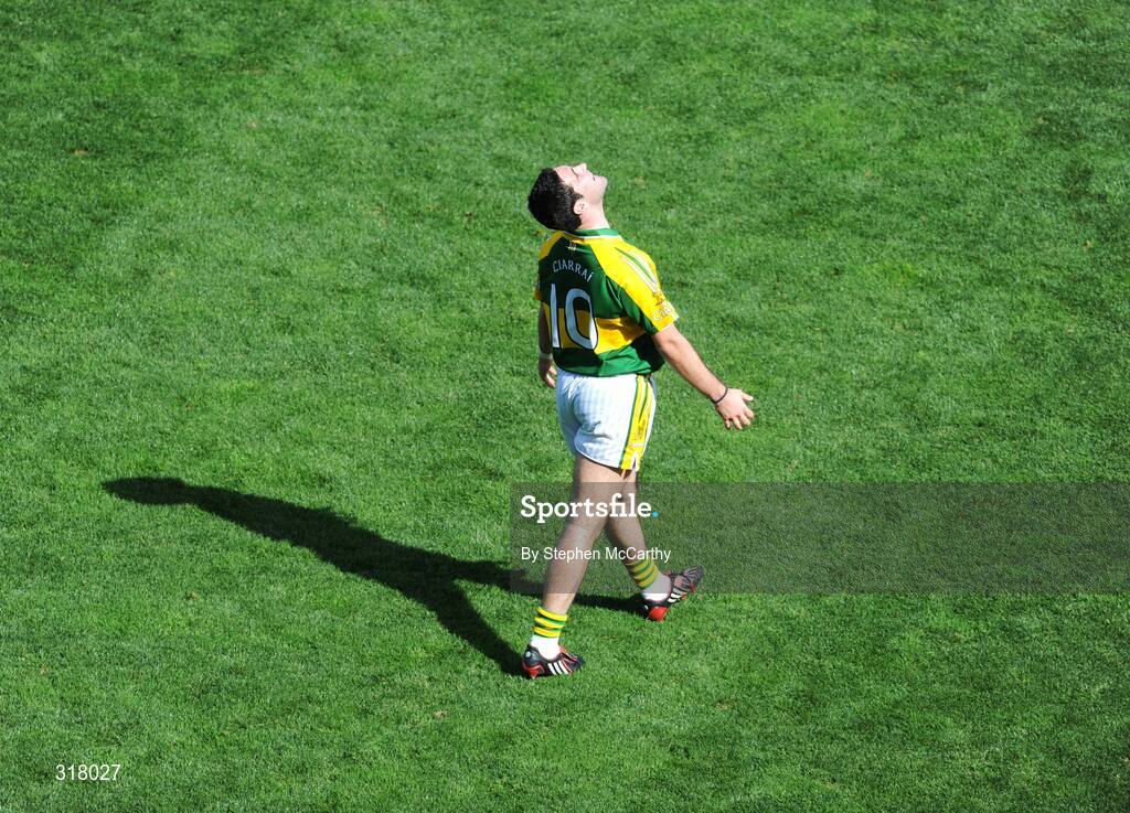 24 August 2008; Bryan Sheehan, Kerry, reacts to a missed chance during the game. GAA Football All-Ireland Senior Championship Semi-Final, Kerry v Cork, Croke Park, Dublin. Picture credit: Stephen McCarthy / SPORTSFILE