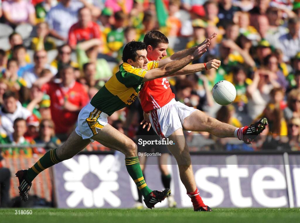 24 August 2008; Daniel Goulding, Cork, in action against Tom O'Sullivan, Kerry. GAA Football All-Ireland Senior Championship Semi-Final, Kerry v Cork, Croke Park, Dublin. Photo by Sportsfile