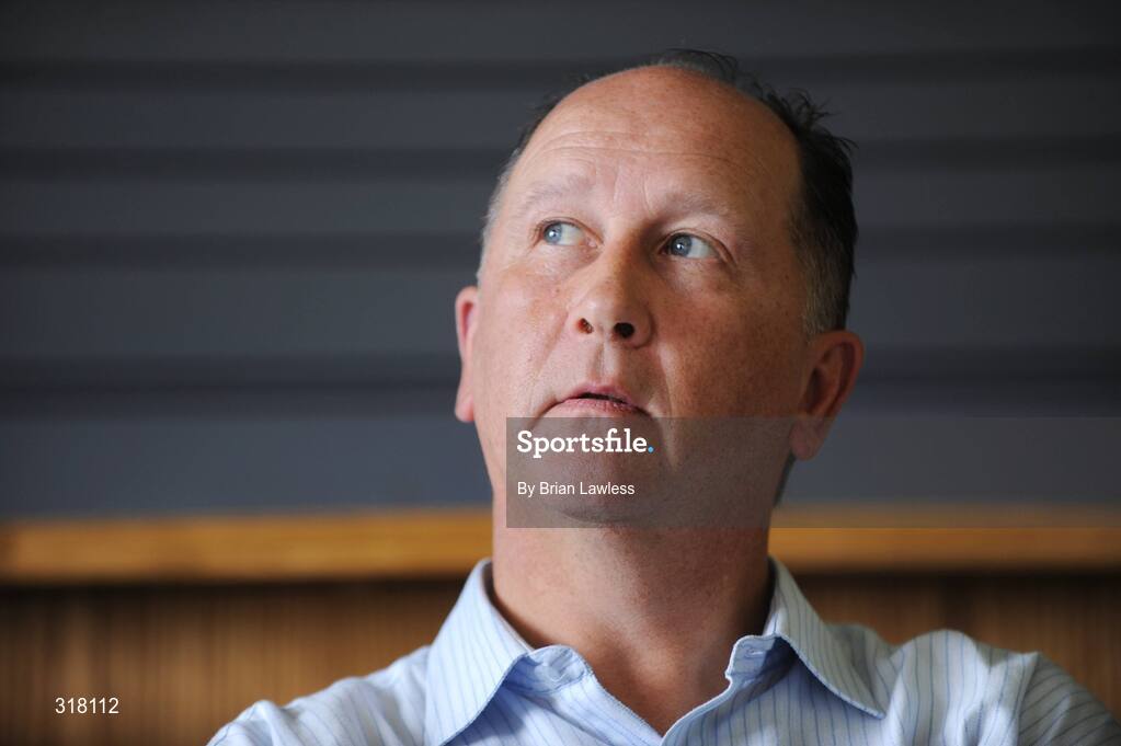 26 August 2008; David McHugh, Referee Coaching & Development Officer, during the Experimental Law Variations - IRFU Press Conference. Old Belvedere Rugby Club, Dublin. Picture credit: Brian Lawless / SPORTSFILE