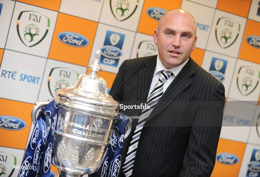 25 August 2008; St. patrick's Athletic manager Johnny McDonnell at the 2008 FAI Ford Cup Quarter Final Draw. FAI Headquarters, Abbottstown, Dublin. Photo by Sportsfile  *** Local Caption ***