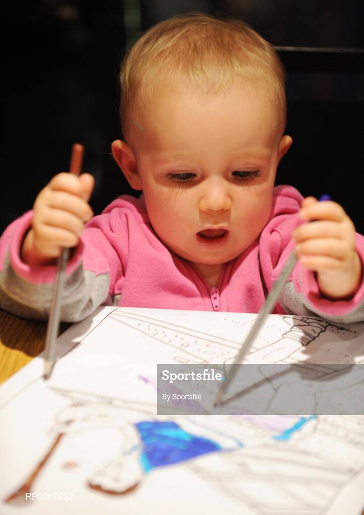 26 August 2008; The GAA museum celebrates its 10th birthday this month with a full calendar of events to mark the occasion. Today is the official birthday celebration and visitors young and old attended Croke Park for a day of activities. Pictured is one year old Toni Corcoran from Dublin at the GAA Museum 10 Year Anniversary Day. GAA Museum, Croke Park, Dublin. Photo by Sportsfile