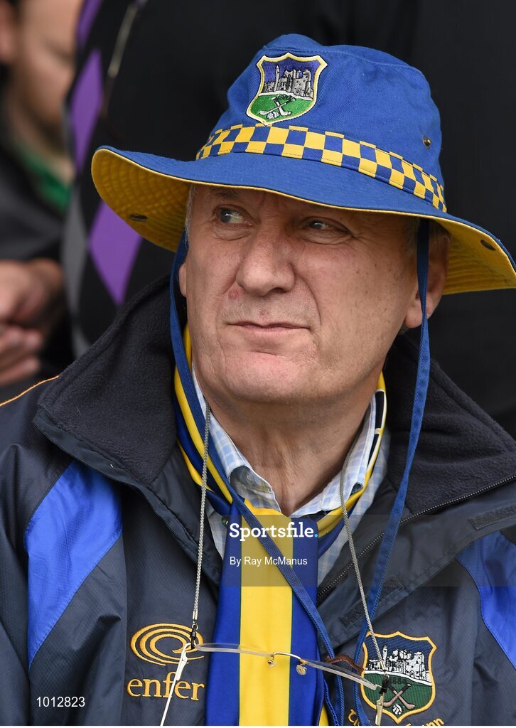 21 June 2015; Tipperary supporter Peter Byrne, from Clonakelly, at the game. Munster GAA Hurling Senior Championship, Semi-Final, Limerick v Tipperary, Gaelic Grounds, Limerick. Picture credit: Ray McManus / SPORTSFILE