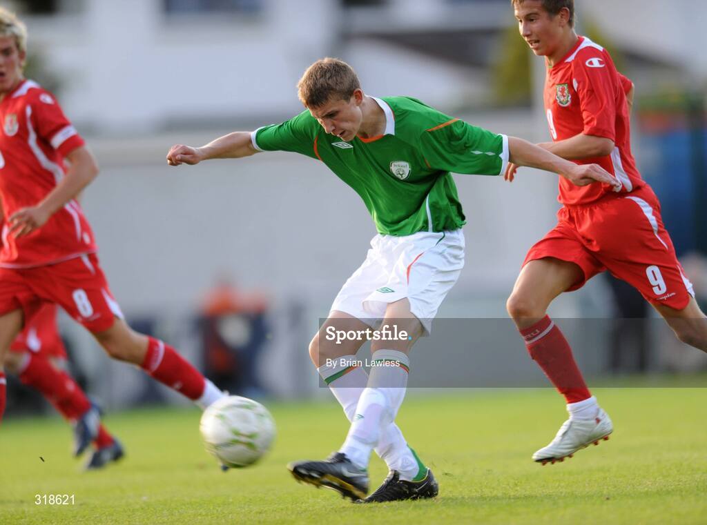 28 August 2008; Republic of Ireland's Sean McGinty. Under-16 International Friendly, Republic of Ireland  v Wales, Whitehall, Dublin. Picture credit: Brian Lawless / SPORTSFILE
