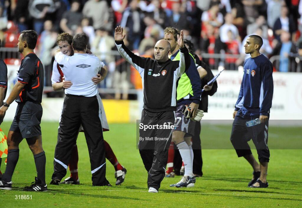 28 August 2008; John McDonnell, St. Patrick's Athletic, after the game against IF Elfsborg. UEFA Cup 2nd Qualifying Round 2nd leg, St. Patrick's Athletic v IF Elfsborg, Richmond Park, Dublin. Picture credit: Matt Browne / SPORTSFILE