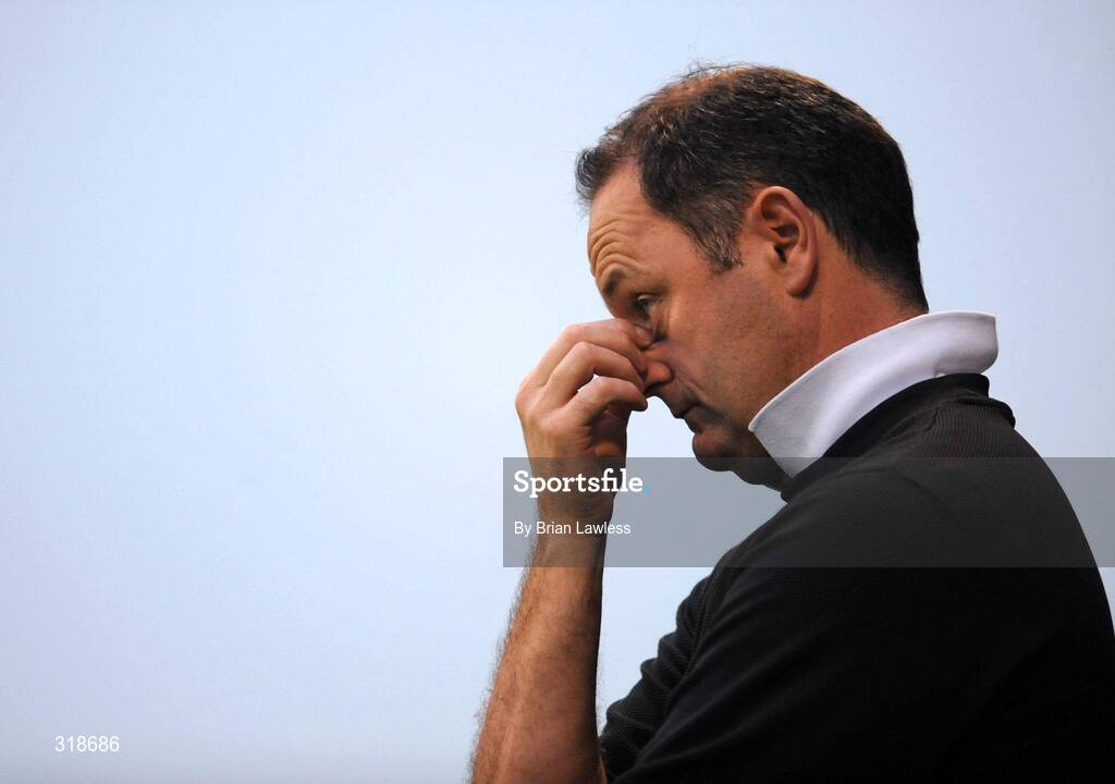 29 August 2008; Cork City manager Alan Matthews. eircom League of Ireland Premier Division, Shamrock Rovers v Cork City, Tolka Park, Dublin. Picture credit: Brian Lawless / SPORTSFILE