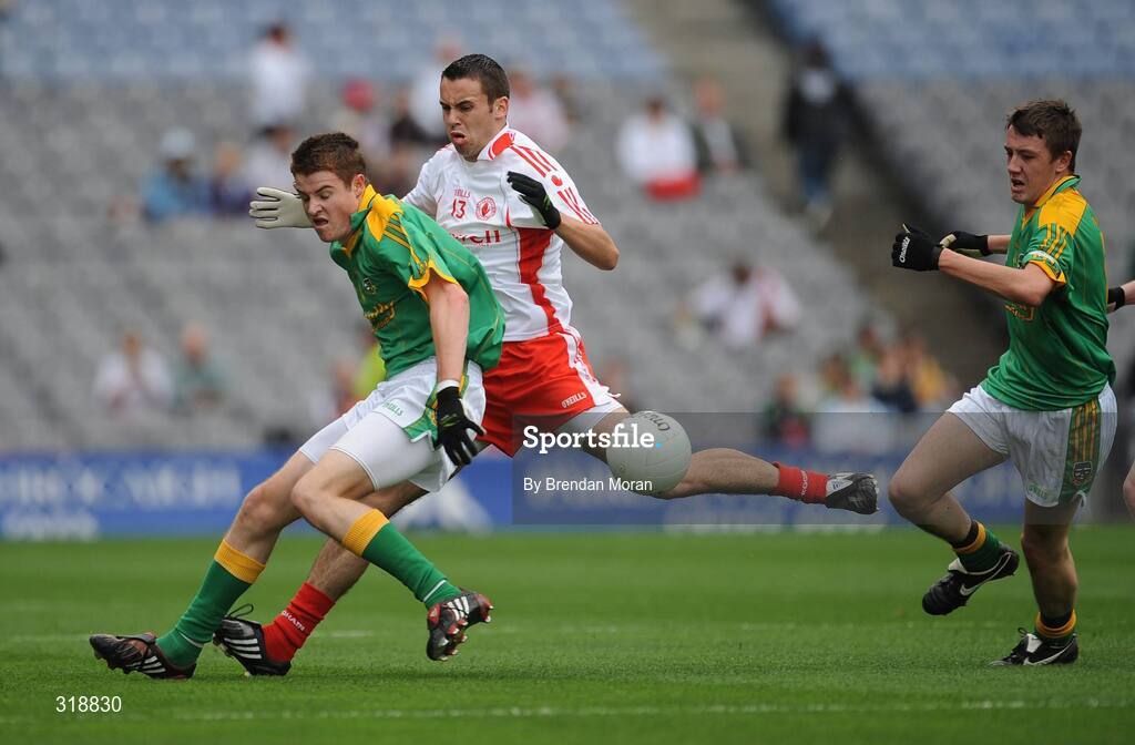 31 August 2008; Kyle Coney, Tyrone, in action against Sean Curran, Meath. ESB GAA Football All-Ireland Minor Championship Semi-Final, Meath v Tyrone, Croke Park, Dublin. Picture credit: Brendan Moran / SPORTSFILE
