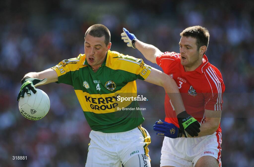 31 August 2008; Kieran Donaghy, Kerry, in action against Derek Kavanagh, Cork. GAA Football All-Ireland Senior Championship Semi-Final Replay, Kerry v Cork, Croke Park, Dublin. Picture credit: Brendan Moran / SPORTSFILE