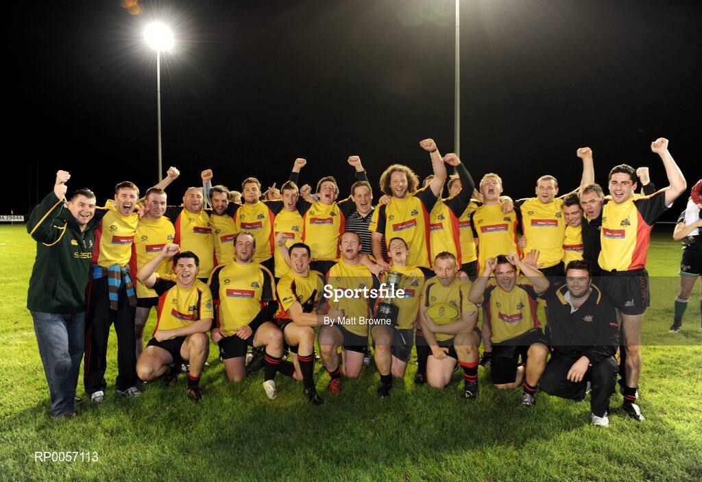 27 August 2008; Carlow Crusaders players celebrate with the trophy. Rugby League Ireland Carnegie League Grand Final, Carlow Crusaders v Treaty City Titans, Portlaoise Rugby Club, Togher, Portlaoise. Picture credit: Matt Browne / SPORTSFILE