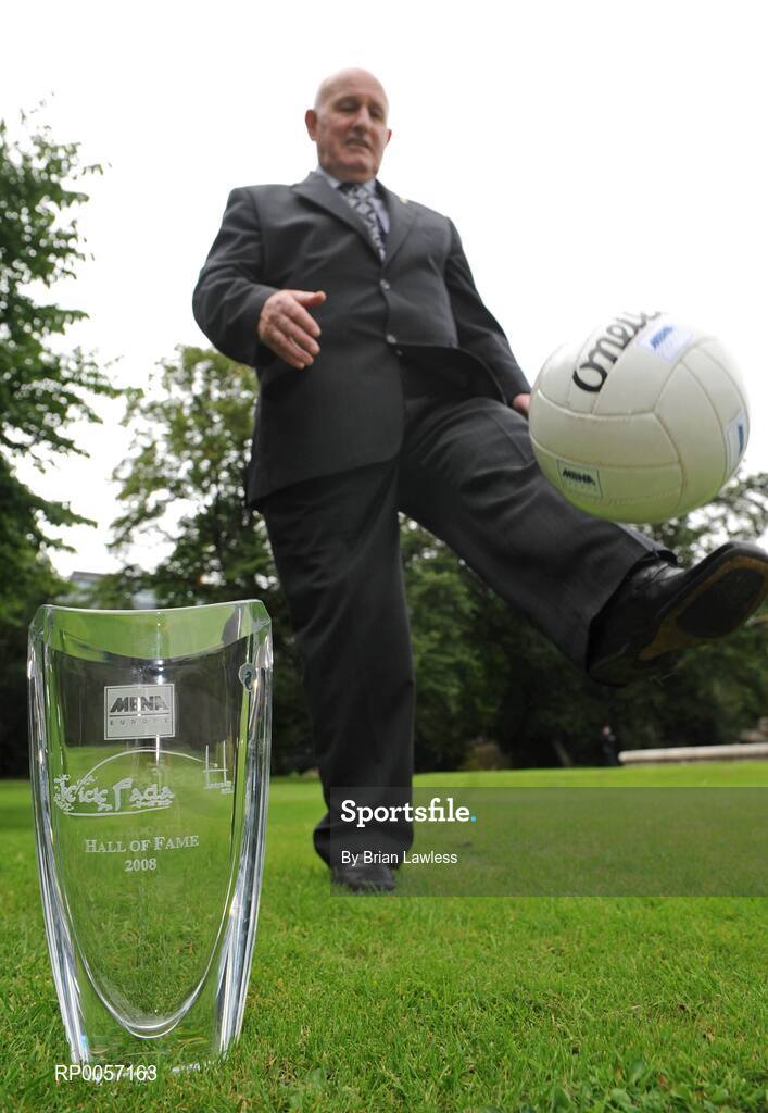 28 August 2008; Down Gaelic Football legend, Paddy Doherty, was today inducted into the MBNA Kick Fada Hall of Fame. Over 20 stars of Gaelic Football will compete for the prestigious All-Ireland title at the 8th annual MBNA Kick Fada competition, which will take place on Saturday, September 13th at Bray Emmets GAA Club, Bray, Co. Wicklow. Iveagh Gardens, Dublin. Picture credit: Brian Lawless / SPORTSFILE