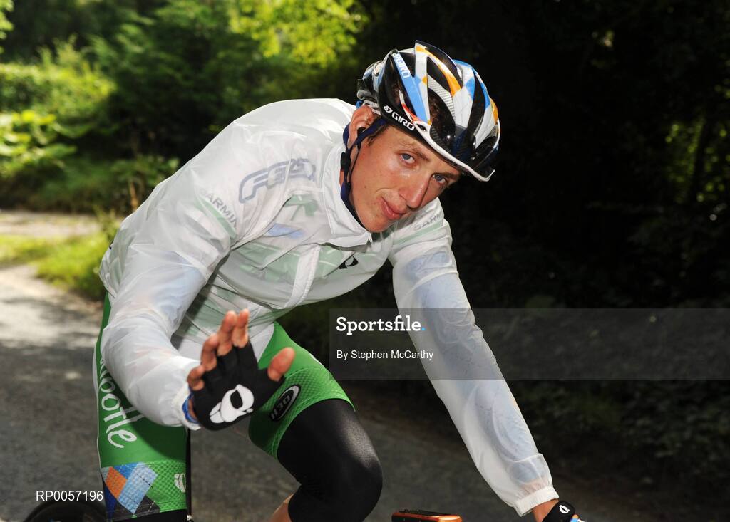 28 August 2008; Irish national champion Dan Martin, Garmin Chipotle H30, during the second stage of the Tour of Ireland. Dan Martin later retired from the race on the approach to Portroe, Co. Tipperary. 2008 Tour of Ireland - Stage 2, Thurles - Loughrea. Picture credit: Stephen McCarthy / SPORTSFILE