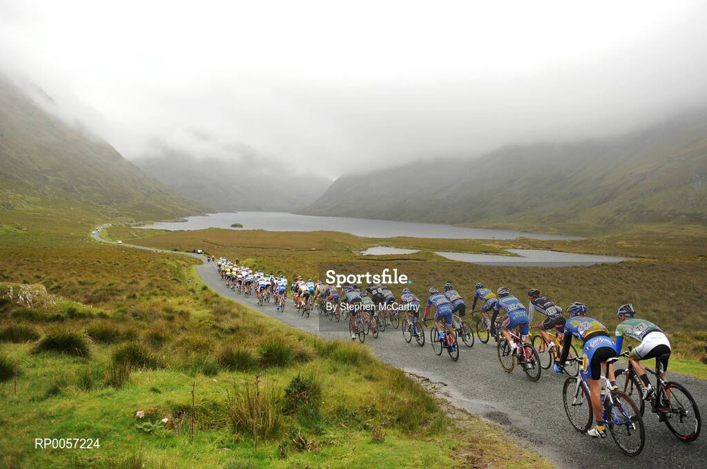 29 August 2008; A general view of the peloton as the race makes it way to Leenaun, Co. Galway. 2008 Tour of Ireland - Stage 3, Ballinrobe - Galway. Picture credit: Stephen McCarthy / SPORTSFILE