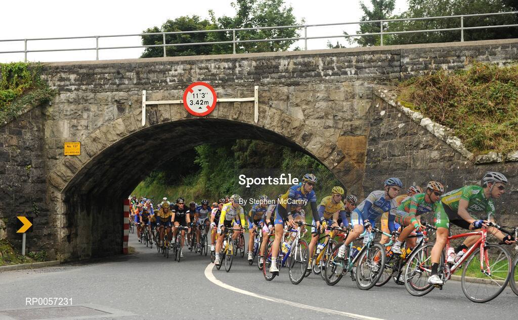 29 August 2008; A general view of the peloton, including Mark Cassidy, of the An Post sponsored Sean Kelly team, as the race approaches Westport, Co. Mayo. 2008 Tour of Ireland - Stage 3, Ballinrobe - Galway. Picture credit: Stephen McCarthy / SPORTSFILE  *** Local Caption ***