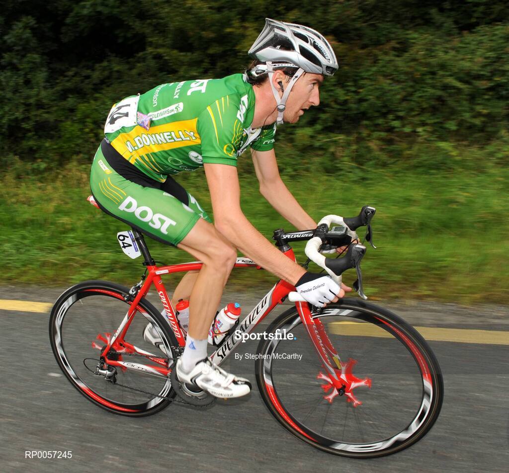 29 August 2008; Daniel Lloyd, of the An Post sponsored Sean Kelly team, during a break-away on the approach to Keeagh, Co. Galway. 2008 Tour of Ireland - Stage 3, Ballinrobe - Galway. Picture credit: Stephen McCarthy / SPORTSFILE