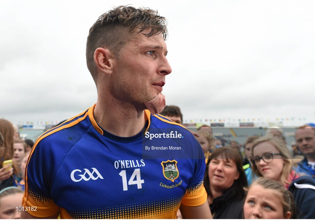 21 June 2015; Tipperary's Seamus Callanan leaves the pitch after the game. Munster GAA Hurling Senior Championship, Semi-Final, Limerick v Tipperary, Gaelic Grounds, Limerick. Picture credit: Brendan Moran / SPORTSFILE