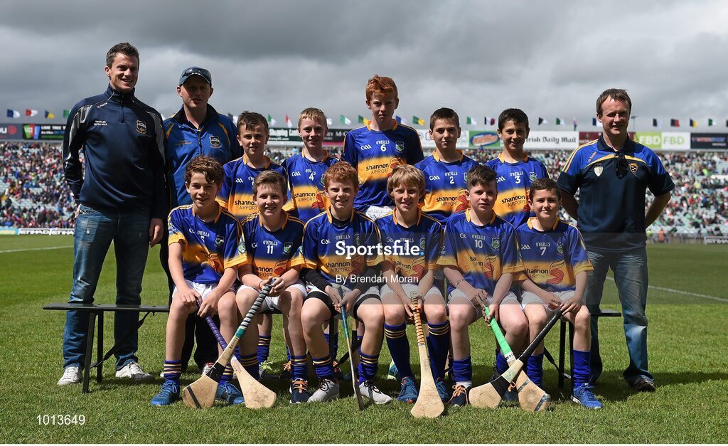 21 June 2015; Tipperary boys team from the Primary Go Games played at half time. Munster GAA Hurling Senior Championship, Semi-Final, Limerick v Tipperary, Gaelic Grounds, Limerick. Picture credit: Brendan Moran / SPORTSFILE