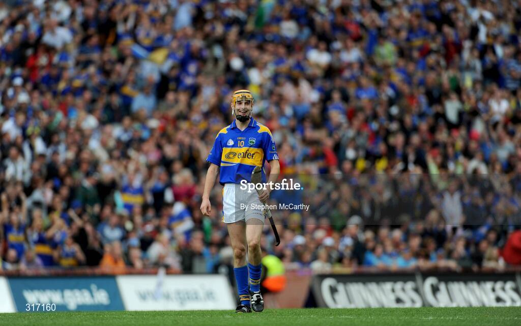 17 August 2008; Seamus Callinan, Tipperary, after scoring his side's only goal. GAA Hurling All-Ireland Senior Championship Semi-Final, Tipperary v Waterford, Croke Park, Dublin. Picture credit: Stephen McCarthy / SPORTSFILE
