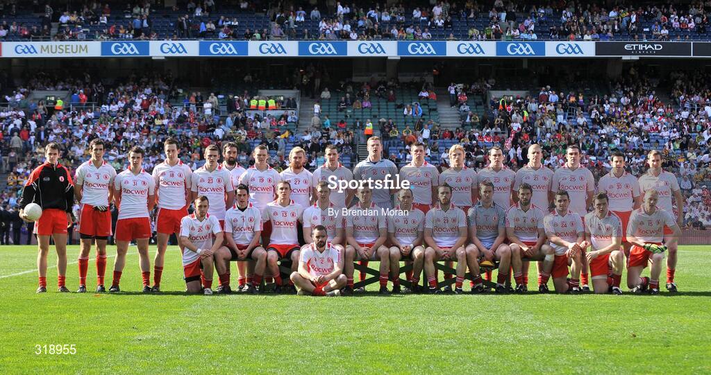 31 August 2008; The Tyrone squad. GAA Football All-Ireland Senior Championship Semi-Final, Tyrone v Wexford, Croke Park, Dublin. Picture credit: Brendan Moran / SPORTSFILE