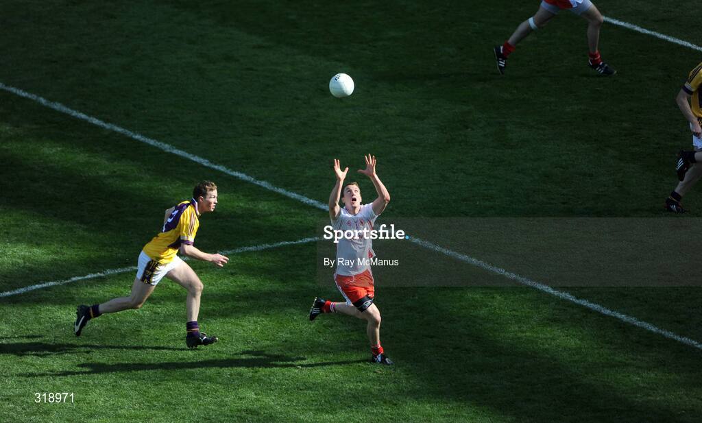 31 August 2008; Tommy McGuigan, Tyrone, in action against David Walsh, Wexford. GAA Football All-Ireland Senior Championship Semi-Final, Tyrone v Wexford, Croke Park, Dublin. Picture credit: Ray McManus / SPORTSFILE
