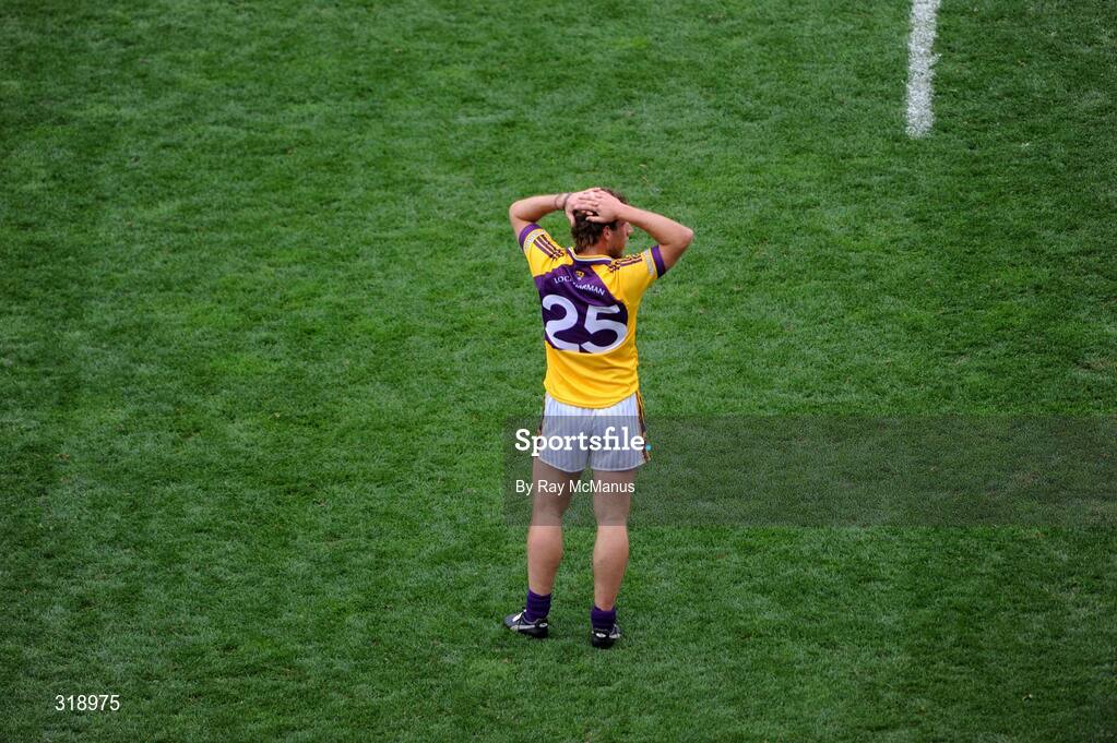 31 August 2008; Wexford's Rory Stafford at the end of the game. GAA Football All-Ireland Senior Championship Semi-Final, Tyrone v Wexford, Croke Park, Dublin. Picture credit: Ray McManus / SPORTSFILE