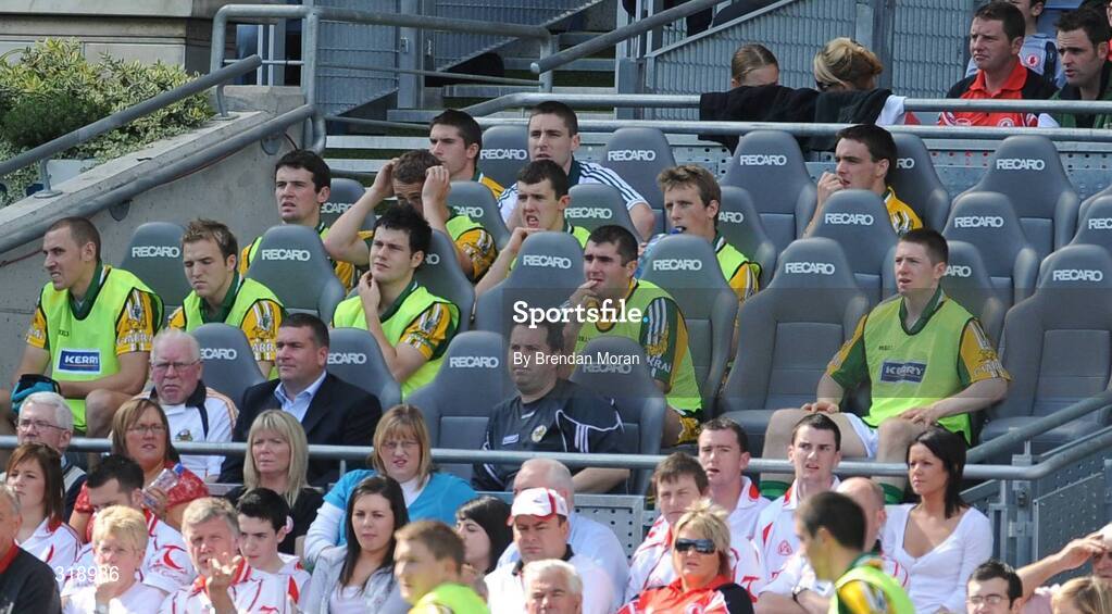 31 August 2008; Darragh O Se, Kerry, sits at the back of the substitutes bench. GAA Football All-Ireland Senior Championship Semi-Final Replay, Kerry v Cork, Croke Park, Dublin. Picture credit: Brendan Moran / SPORTSFILE