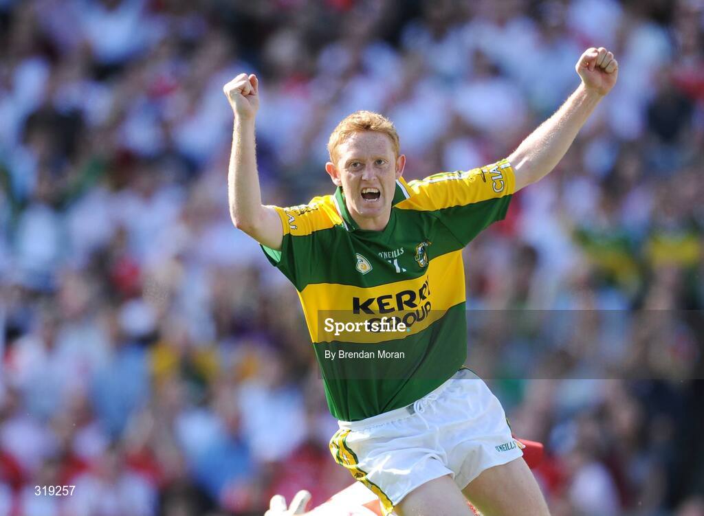 31 August 2008; Colm Cooper, Kerry, celebrates after scoring his side's third goal against Cork. GAA Football All-Ireland Senior Championship Semi-Final Replay, Kerry v Cork, Croke Park, Dublin. Picture credit: Brendan Moran / SPORTSFILE