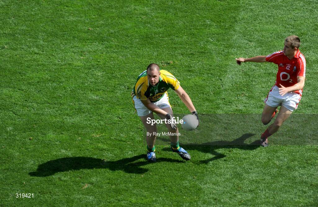 31 August 2008; Michael Quirke, Kerry, in action against Kevin McMahon, Cork. GAA Football All-Ireland Senior Championship Semi-Final Replay, Kerry v Cork, Croke Park, Dublin. Picture credit: Ray McManus / SPORTSFILE