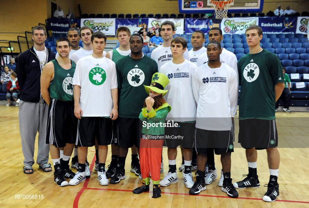 23 August 2008; The Notre Dame squad. Emerald Hoops Day 3, Notre Dame v Iceland, National Basketball Arena, Tallaght, Co. Dublin. Picture credit: Stephen McCarthy / SPORTSFILE