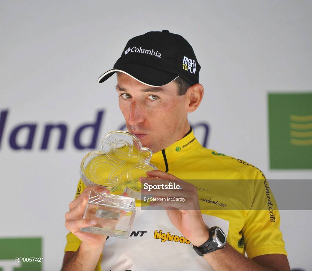 31 August 2008; Marco Pinotti, Team Columbia, after winning the 2008 Tour of Ireland. 2008 Tour of Ireland - Stage 5, Killarney - Cork. Picture credit: Stephen McCarthy / SPORTSFILE