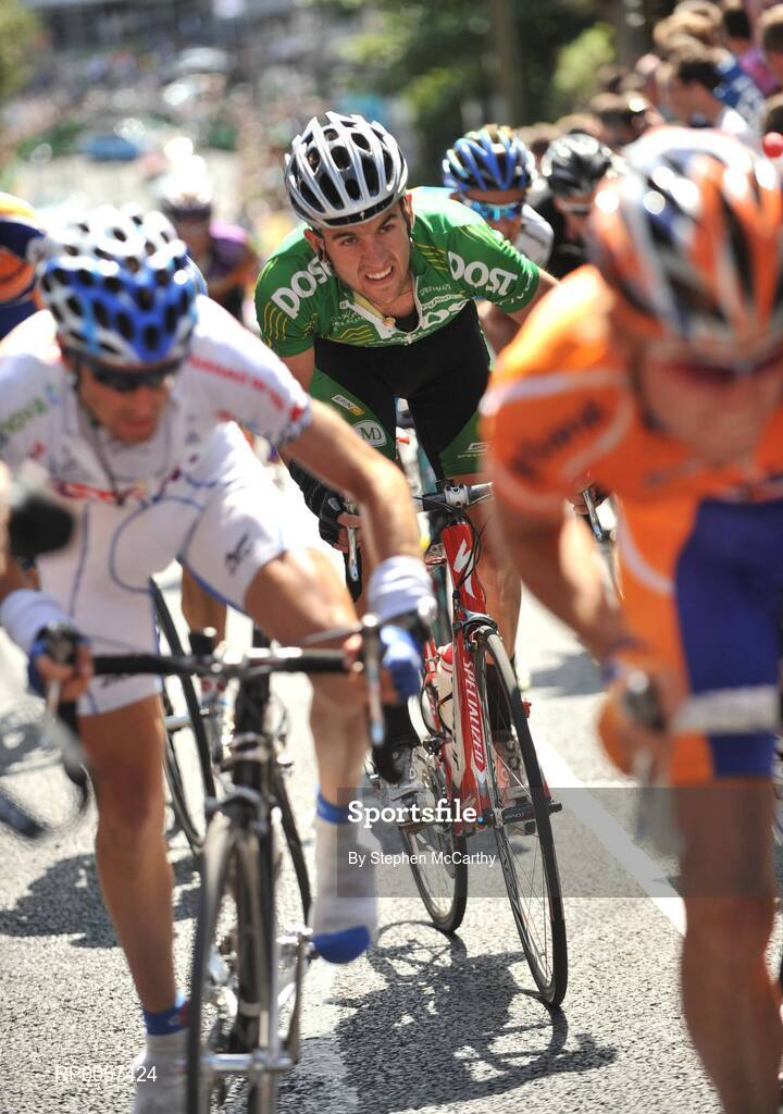 31 August 2008; Mark Cassidy, of the An Post sponsored Sean Kelly team, on the approach to the summit of Patrick's Hill, Cork. 2008 Tour of Ireland - Stage 5, Killarney - Cork. Picture credit: Stephen McCarthy / SPORTSFILE  *** Local Caption ***