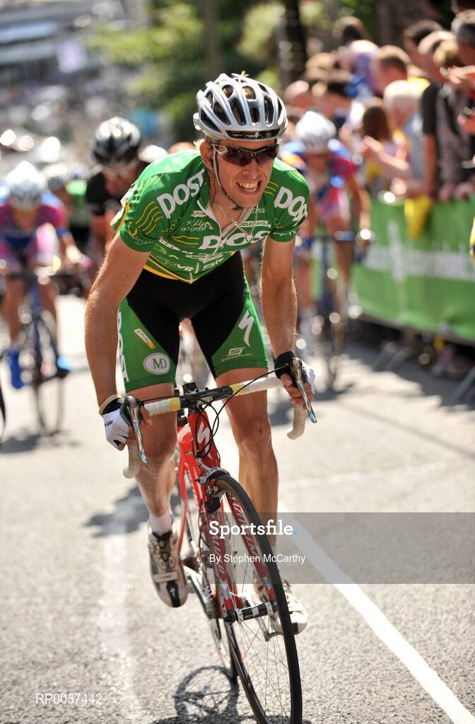 31 August 2008; Dan Fleeman, of the An Post sponsored Sean Kelly team, on the approach to the summit of Patrick's Hill, Cork. 2008 Tour of Ireland - Stage 5, Killarney - Cork. Picture credit: Stephen McCarthy / SPORTSFILE  *** Local Caption ***