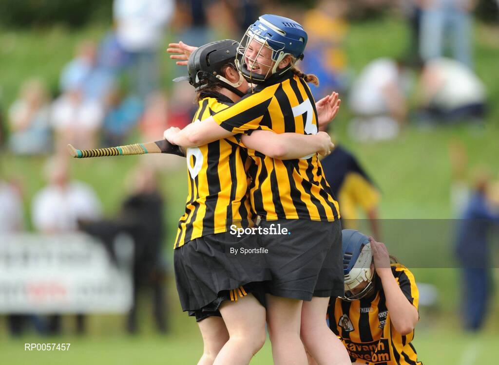 31 August 2008; Ruth Bergin, left, and Ann-Marie Walsh, Kilkenny, celebrate at the end of the game. All-Ireland Minor A Championship Final, Clare v Kilkenny, Geraldine Park, Athy, Co. Kildare. Photo by Sportsfile